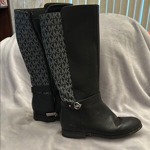 Michael Kors Kids Black Quilted Riding Boots